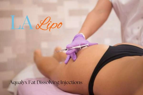 Woman having fat dissolving injections Leytonstone on thighs