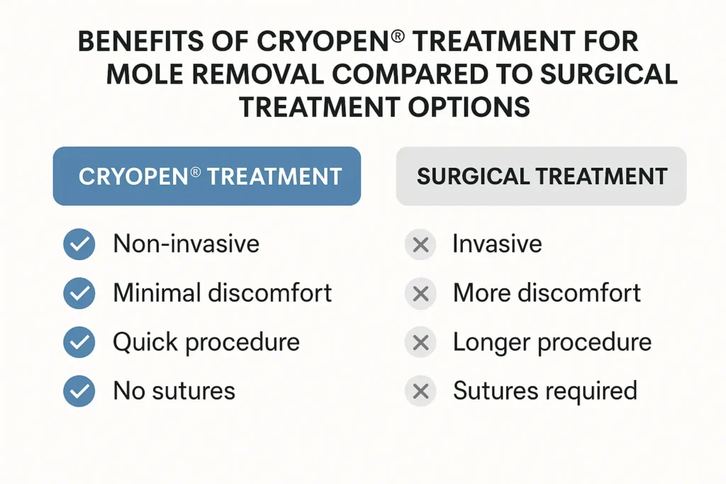 Benefits of professional mole-removal assessment at LA LIPO Leytonstone