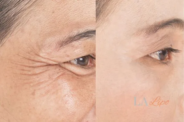 Before and after results of woman - HI-fu wrinkles reduction treatment Leytonstone