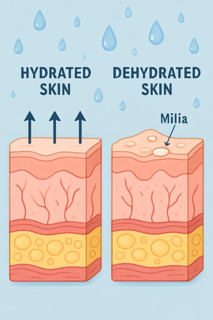 The importance of hydration and milia production Leytonstone